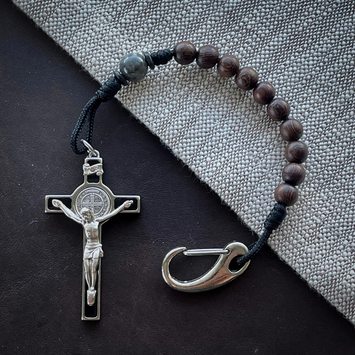 Wooden Pocket Rosary- Immaculata Design