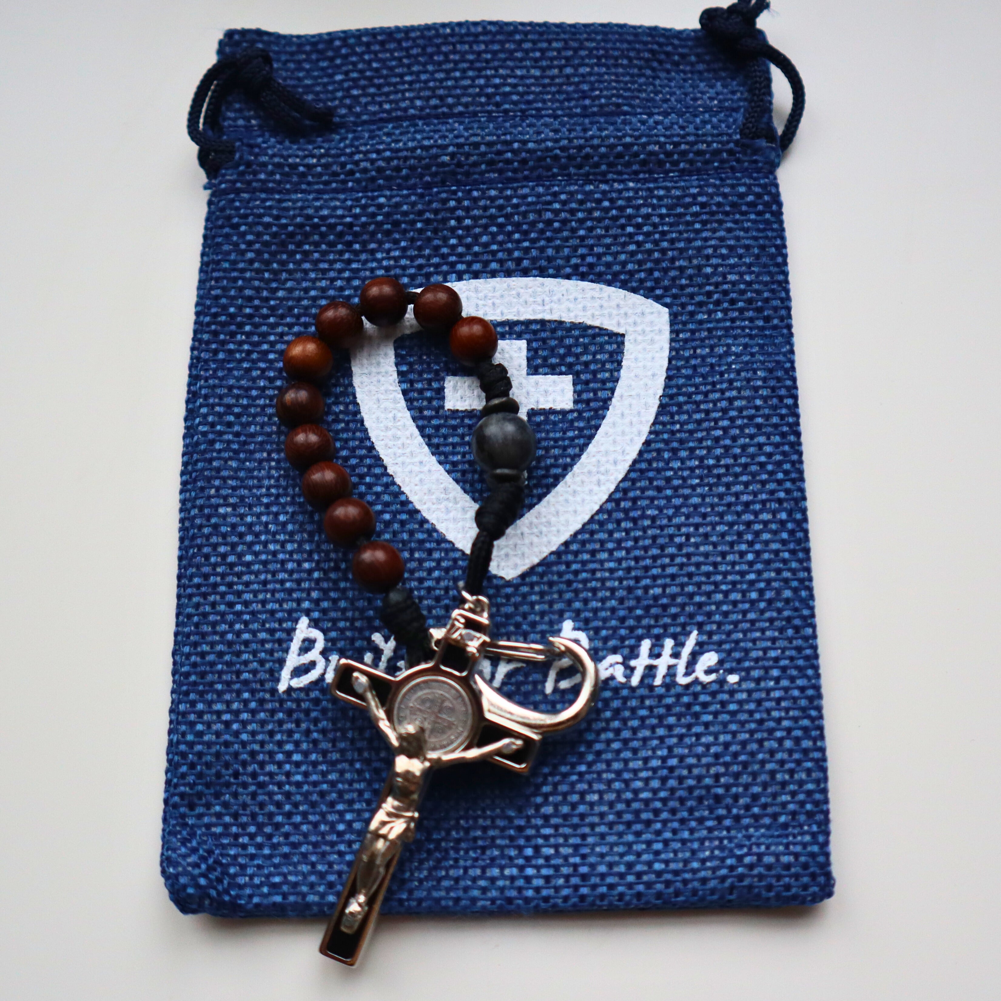 Wooden Pocket Rosary- Immaculata Design